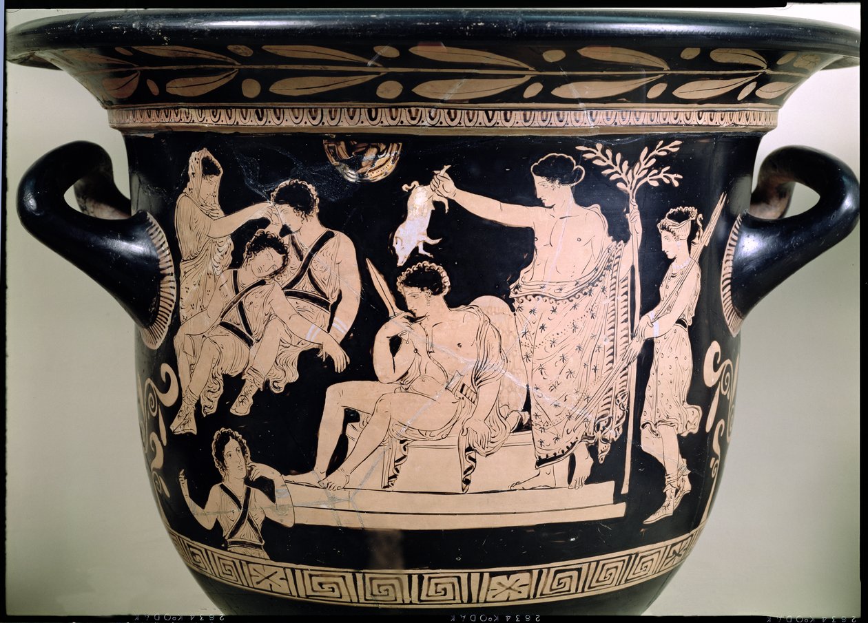 Oreste supplice al santuario di Apollo a Delfi, (dettaglio) da Greek