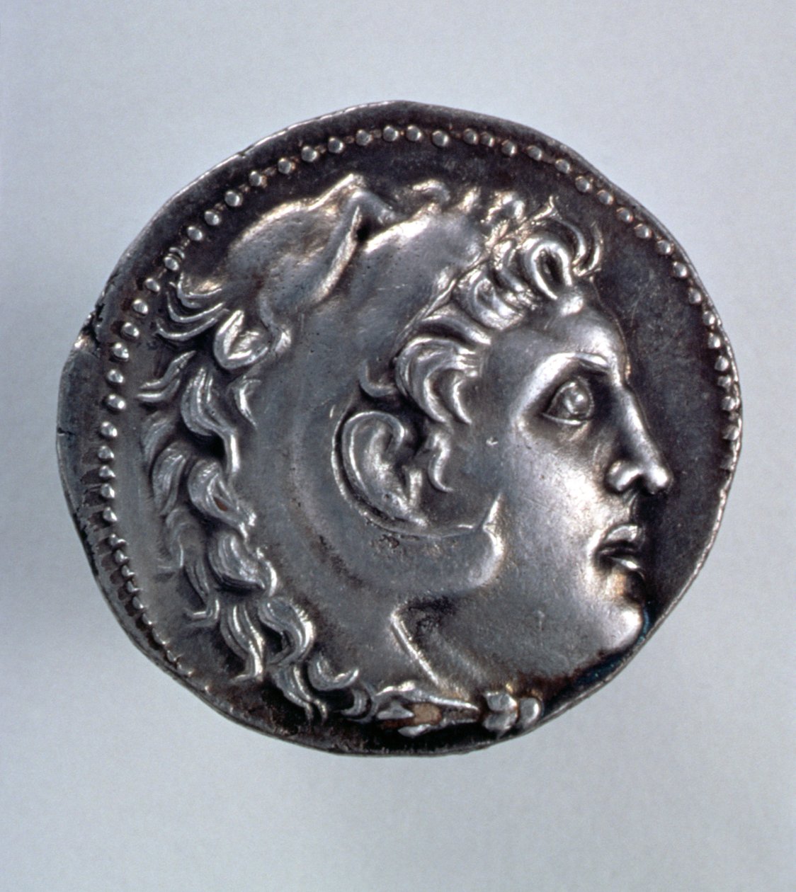 Tetradramma di Alessandro Magno con la testa di Eracle con copricapo di pelle di leone da Greek School