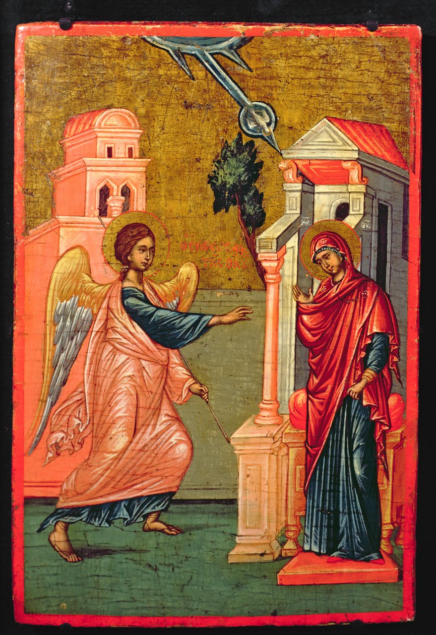 Annunciazione, icona greca, fine XVII secolo da Greek School
