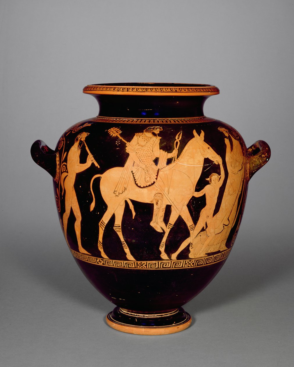 Stamnos a figure rosse attiche, raffigurante il ritorno di Efesto, dal Gruppo di Polignoto, c.440 a.C. da Greek School