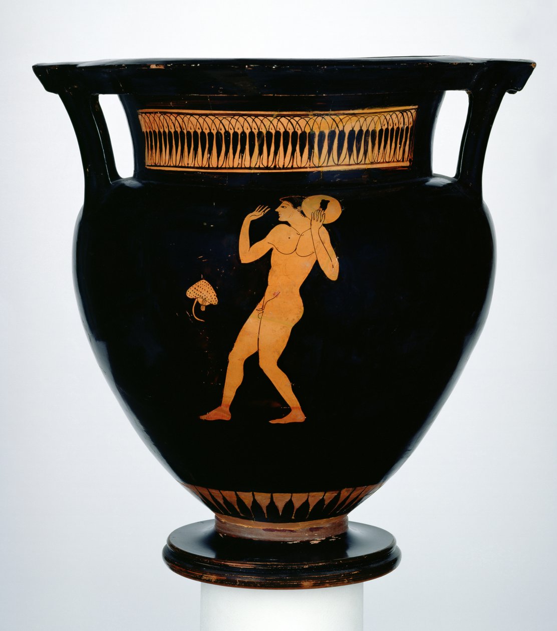 Cratere a figure rosse che raffigura un lanciatore di disco da Greek School