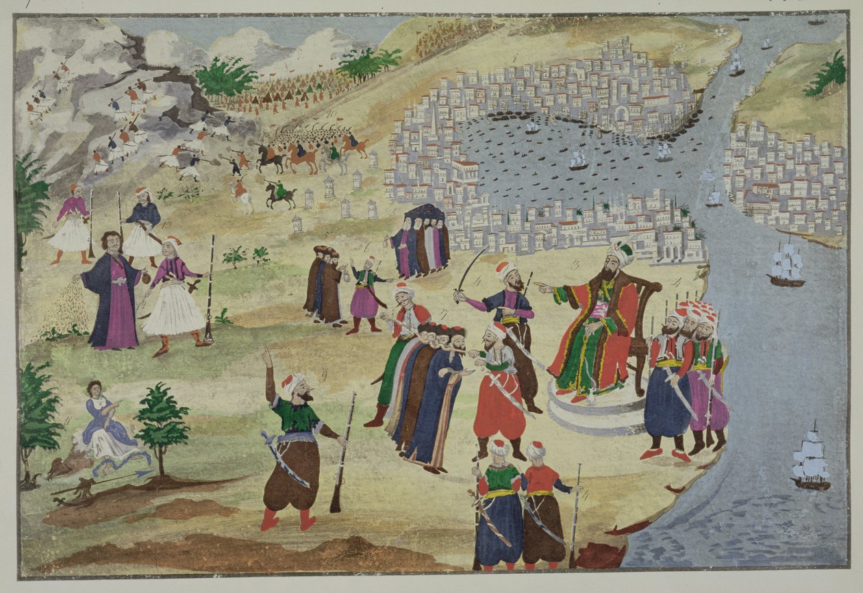 La caduta prevista di Costantinopoli, dalla Storia Illustrata della Guerra d