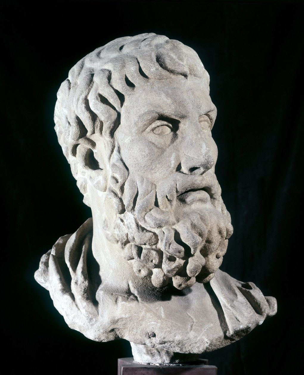 Ritratto di Epicuro (341 a.C. - 270 a.C.), filosofo greco, fondatore dell