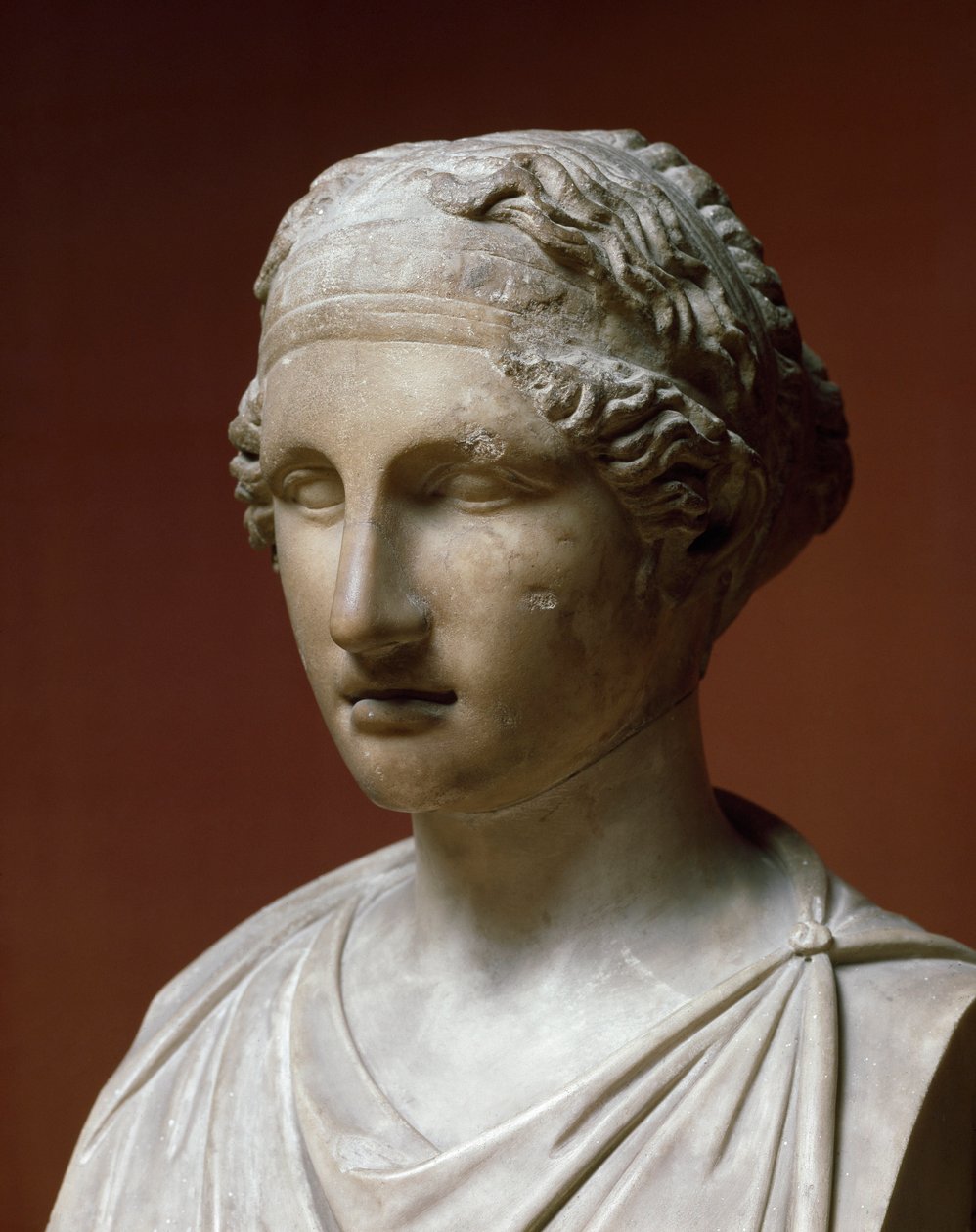 Ritratto di Saffo (scultura in marmo) da Greek or Roman