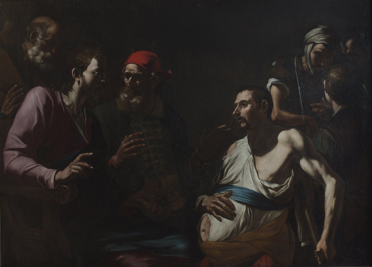 Guarigione di un uomo con idropisia, c.1630 da Gregorio Preti
