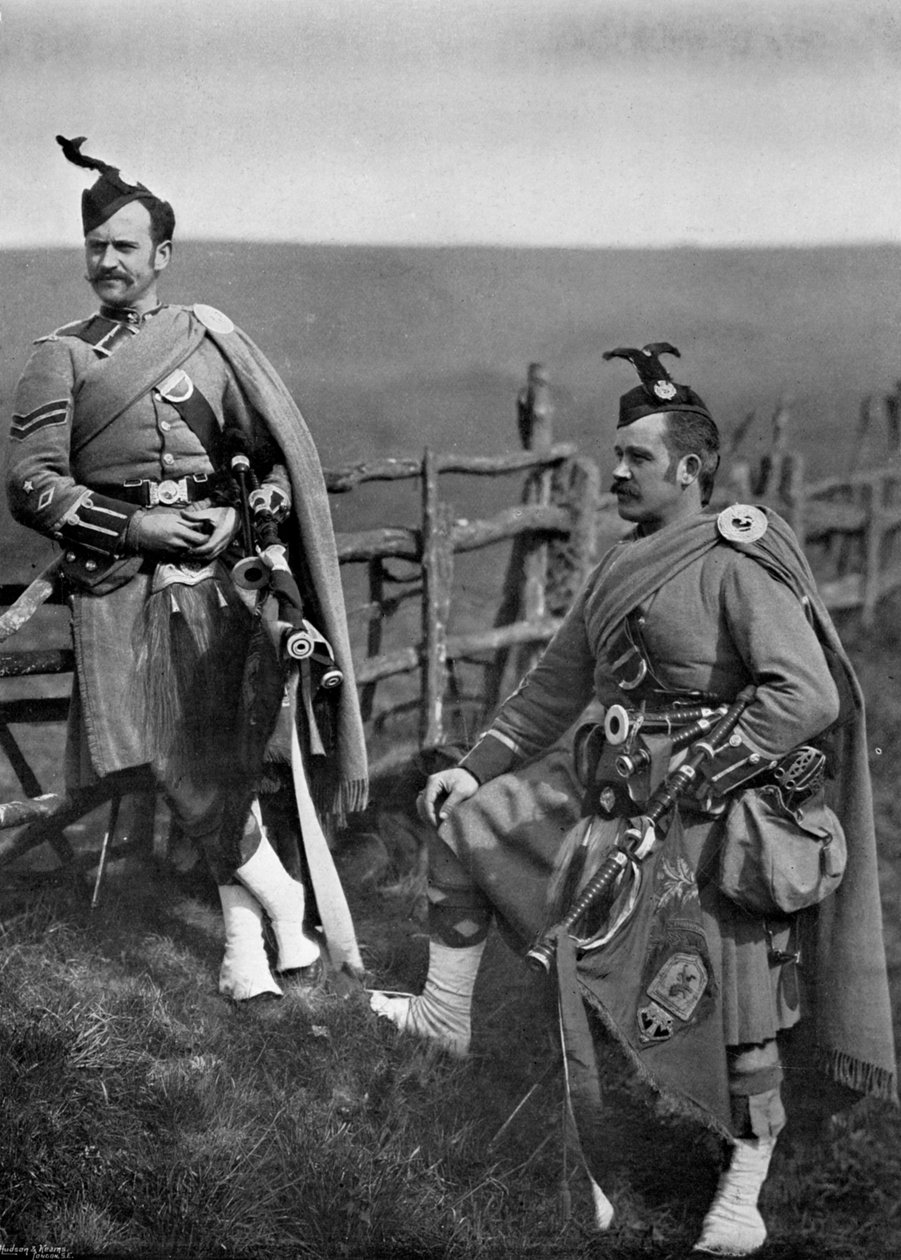Pipe-Major Reith e Corporal-Piper Reith dei London Scottish, 1896 da Gregory and Co