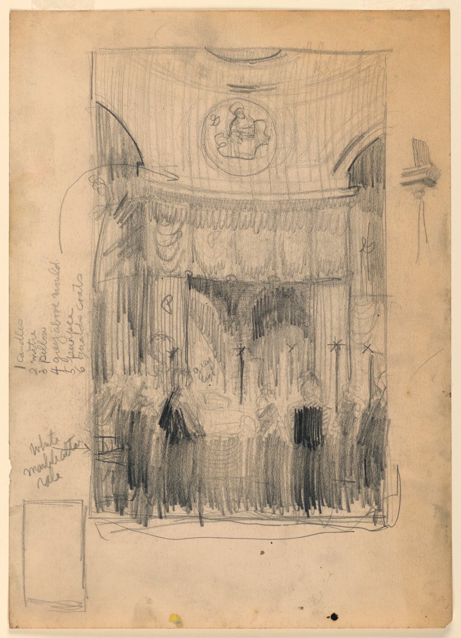 Funerale del cardinale James Gibbons alla cattedrale cattolica romana, Baltimora, MD da Griffith Baily Coale