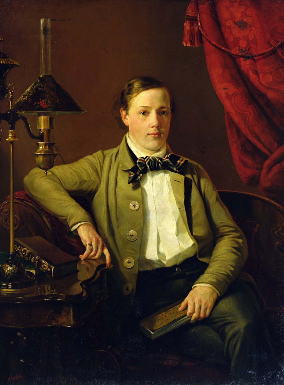 Ritratto di Apollon Maykov, 1840 da Grigory Mikhailov