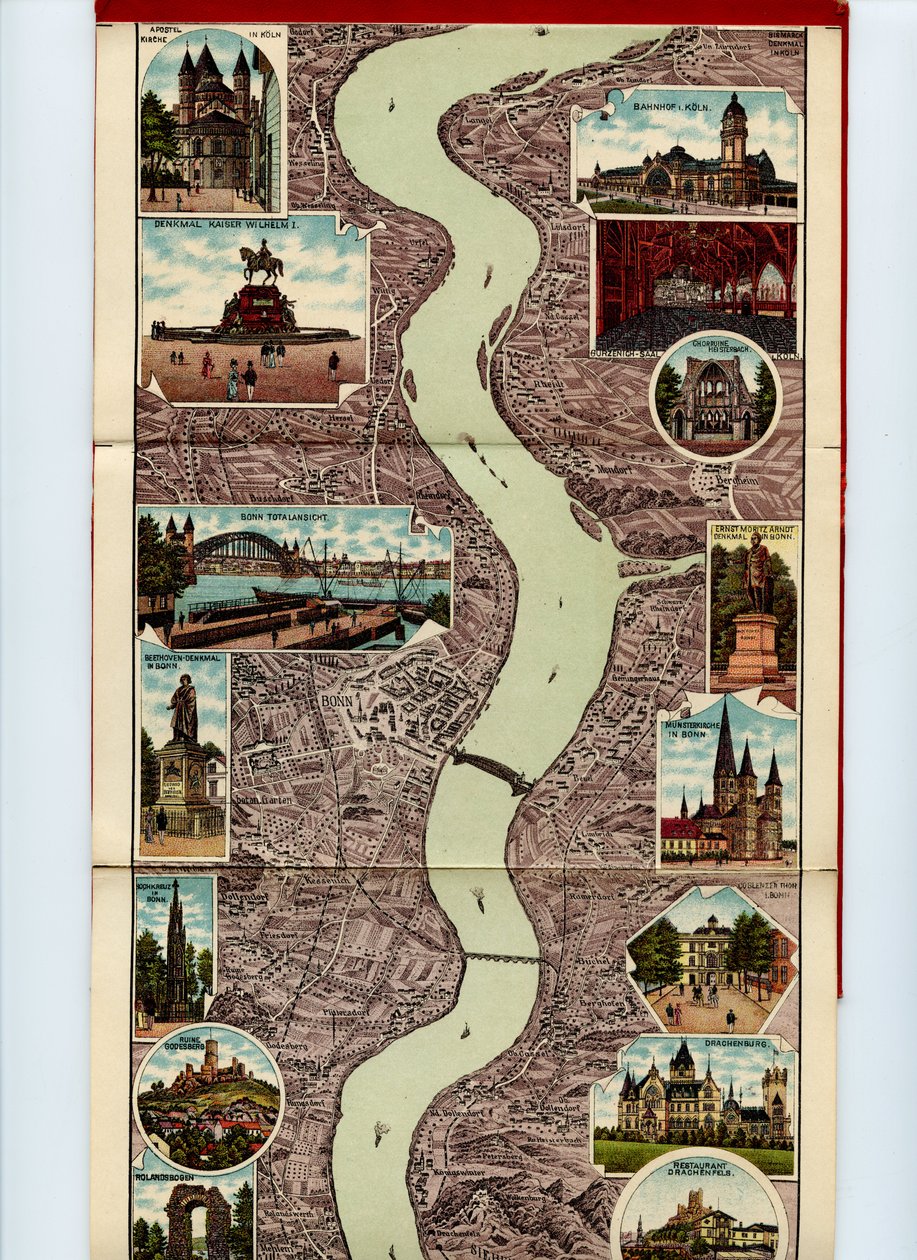 Ultimo panorama del Reno di Magonza da Grossh. S. Hofbuchbinderei u. Albumfabrik Eisenach Photo.Lithogr. v. Wilh.Schülz