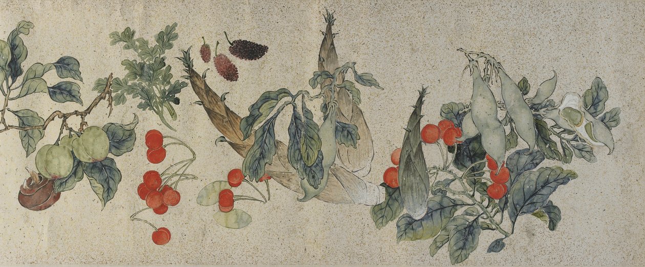 Verdure e frutta, dinastia Qing, 1828 da Gu Luo