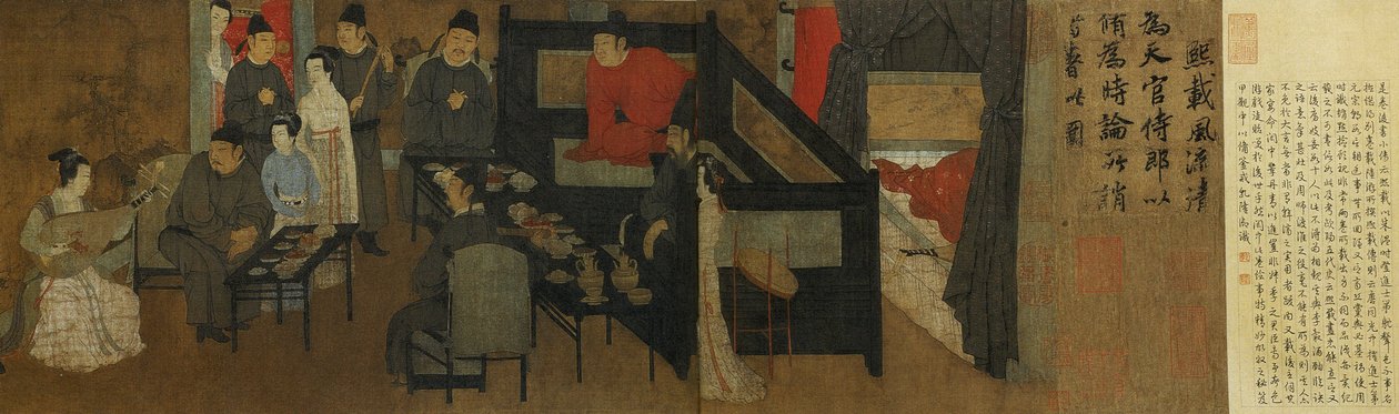 Rivelazioni notturne di Han Xizai (dettaglio) da Gu Hongzhong (after)