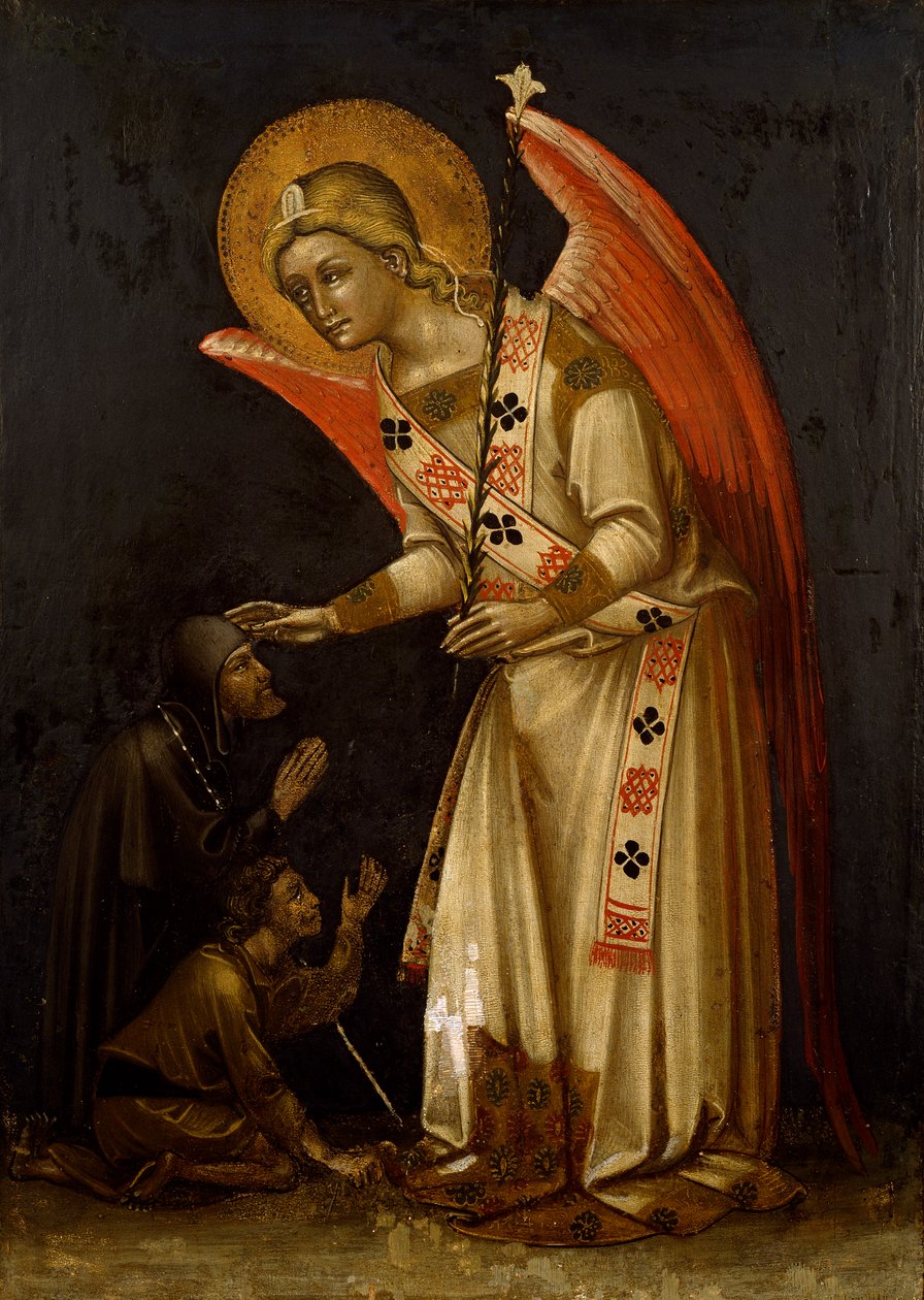 Angelo, circa 1354, di Guariento, affresco da Guariento di Arpo