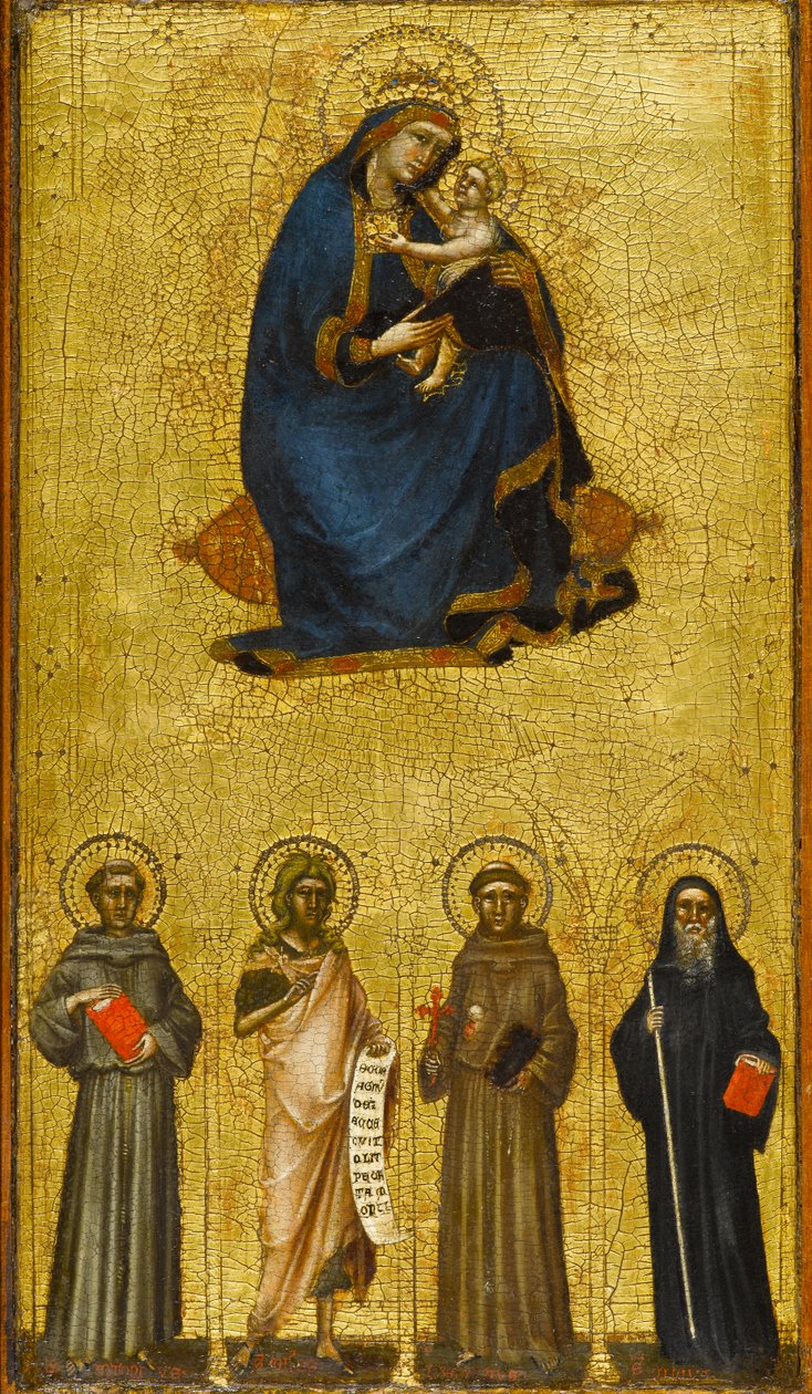 Madonna col Bambino e santi, circa 1360 (tempera e foglia d