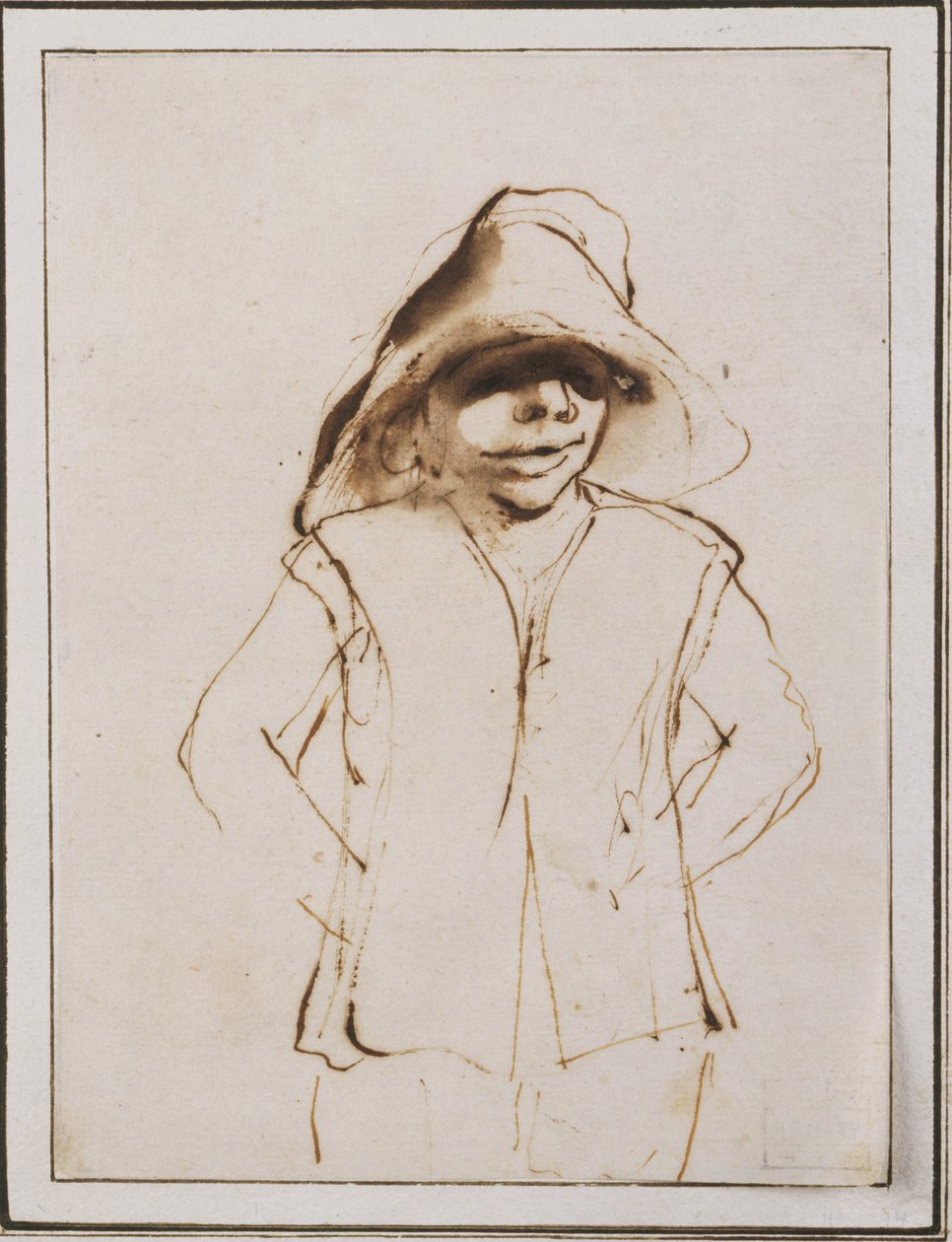Ragazzo con un grande cappello da Guercino