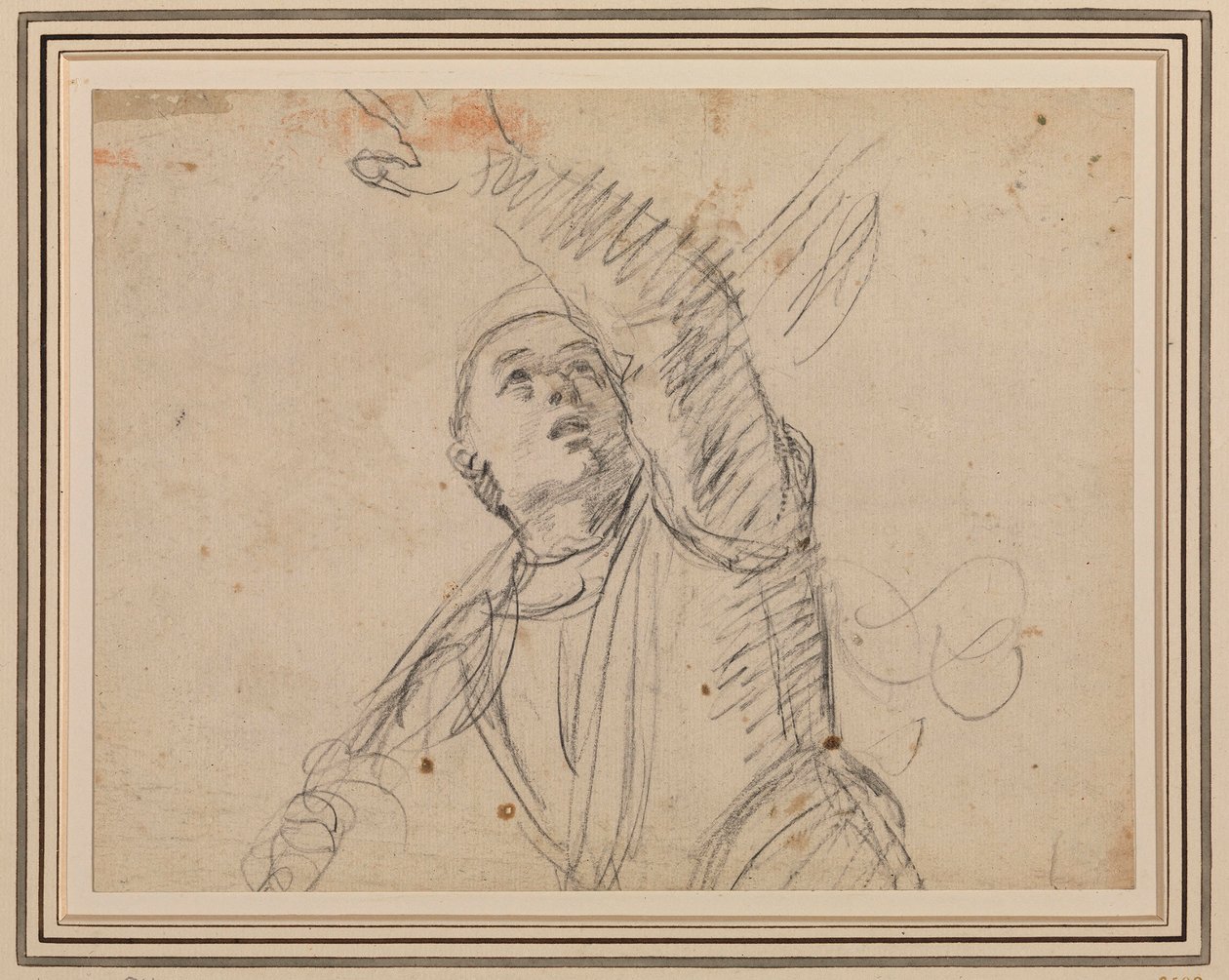 Guercino - Un soldato, dopo il soldato di An. Resurrezione dei Carracci, Maisons-Lafitte, RCIN 902599 da Guercino