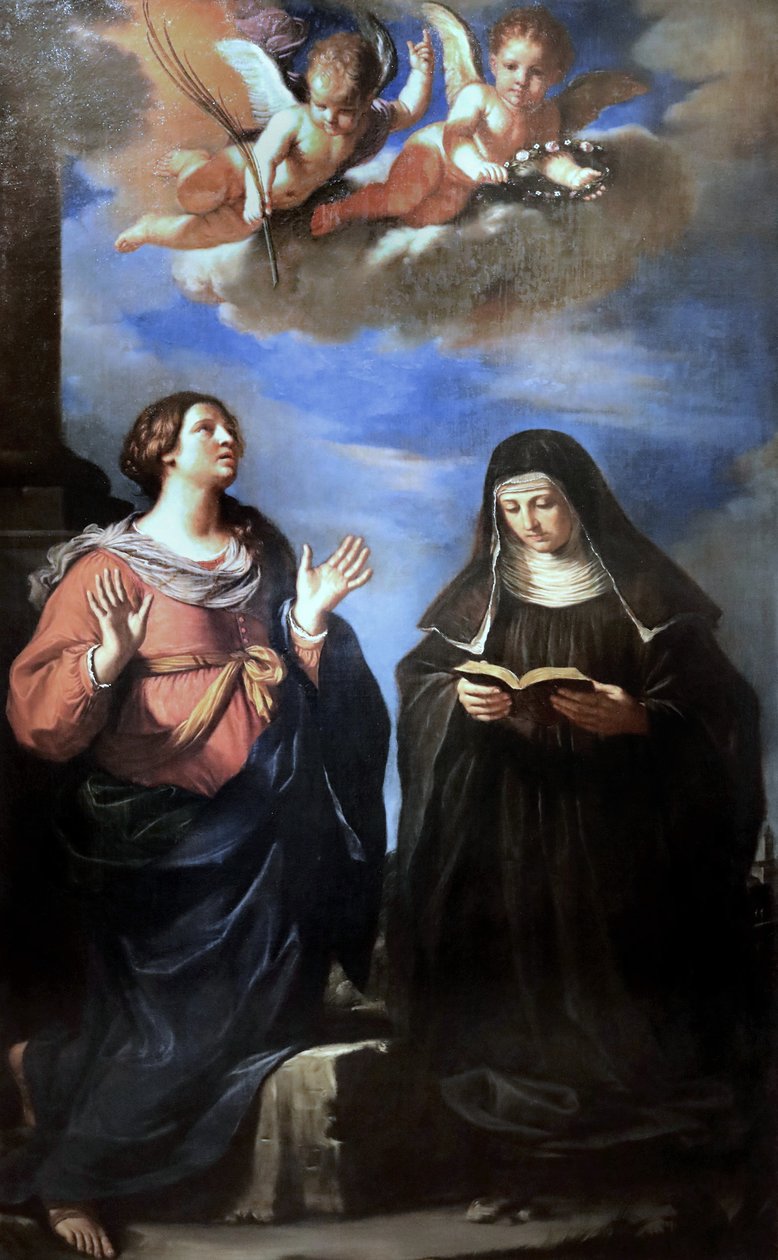 Guercino - Le sante Gertrude e Lucrezia. 1645 da Guercino