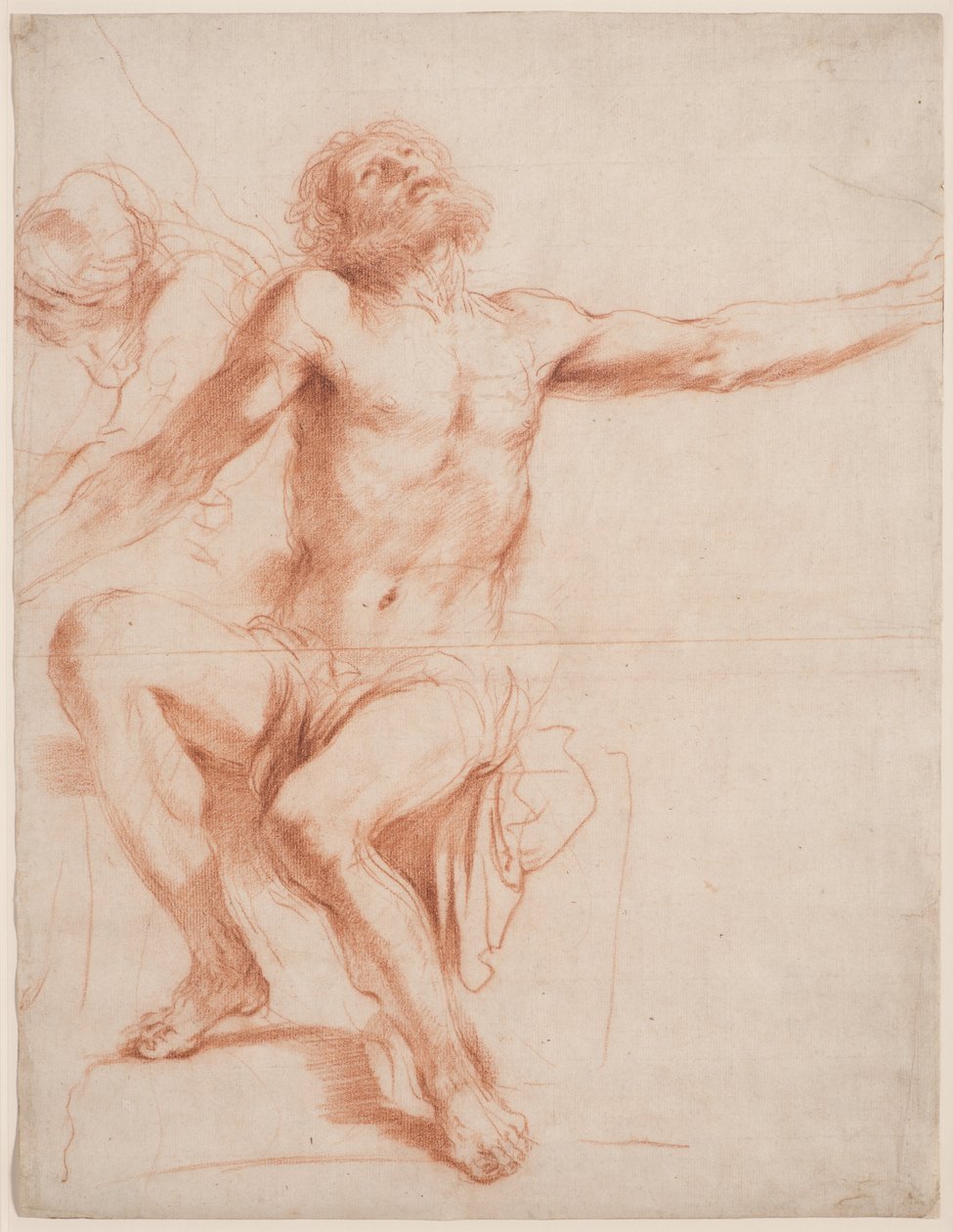 Figura maschile seduta, c.1618-19 da Guercino