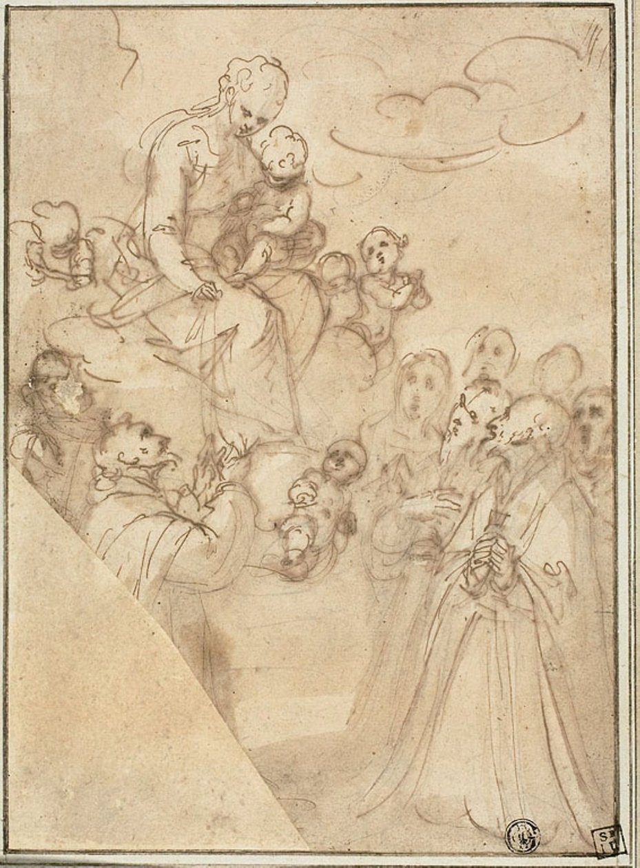 Madonna del Rosario, con Domenico e Altri Santi da Guglielmo Caccia