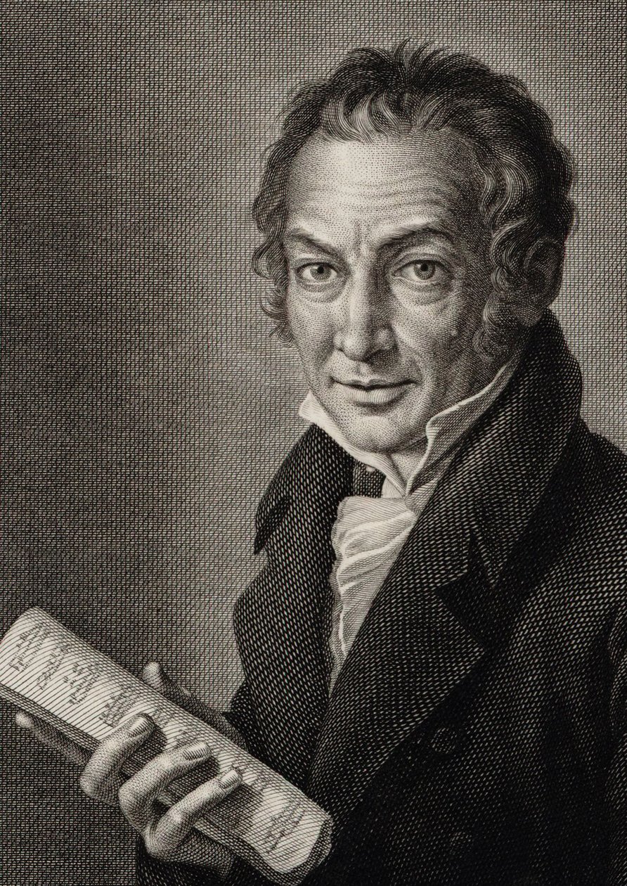 Ritratto del compositore Nicola Antonio Zingarelli 1752-1837, 1816 da Guglielmo Morghen