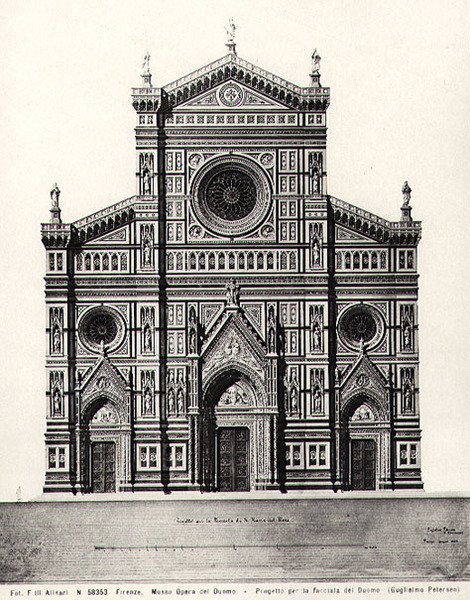 Progetto per la facciata di Santa Maria del Fiore o Duomo di Firenze da Guglielmo Petersen