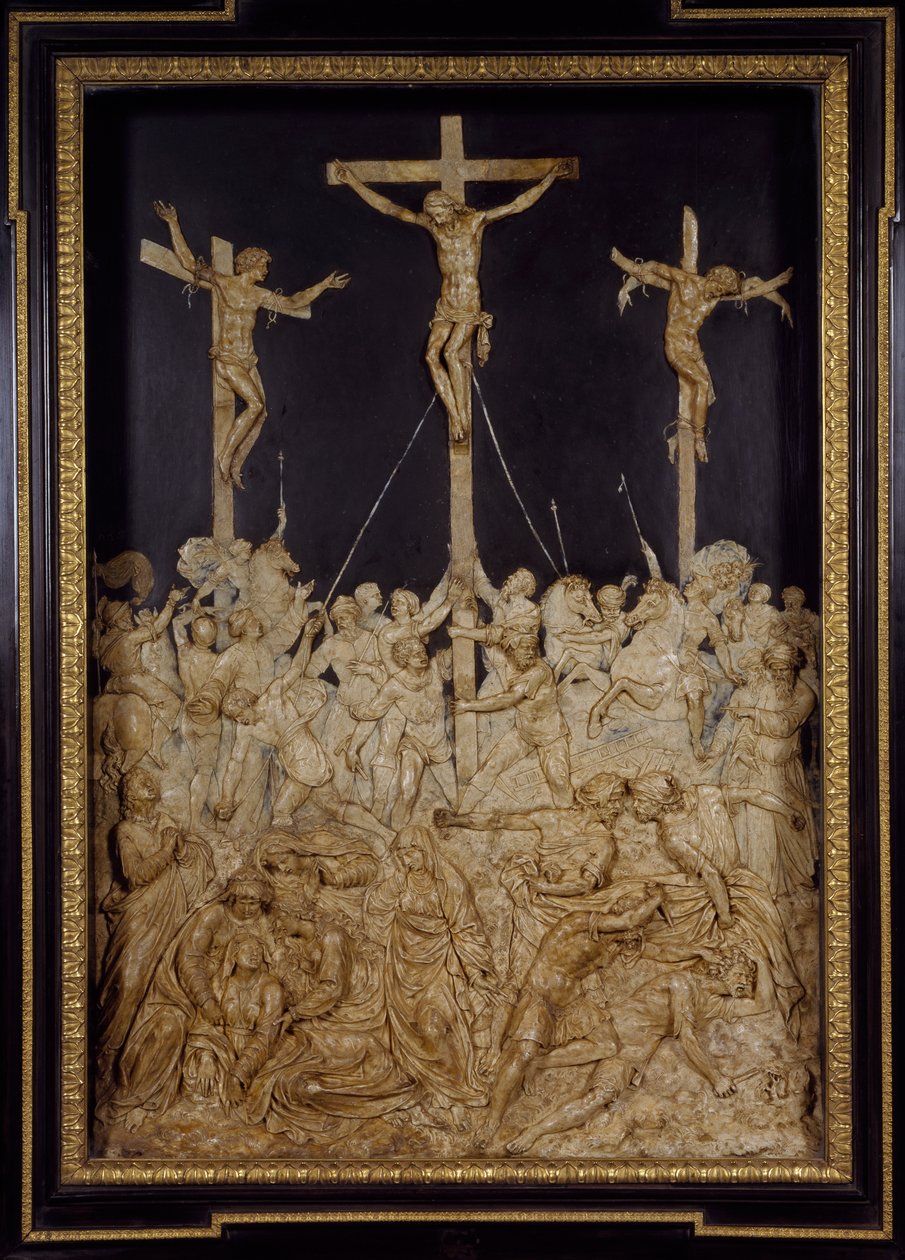 Crocifissione, attribuita a Guglielmo della Porta (1515-1577), rilievo in cera, Italia da Guglielmo della Porta