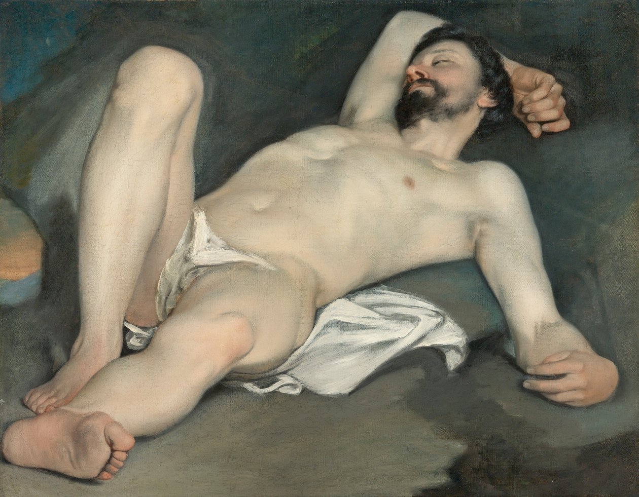 Nudo maschile reclinato da Guido Cagnacci