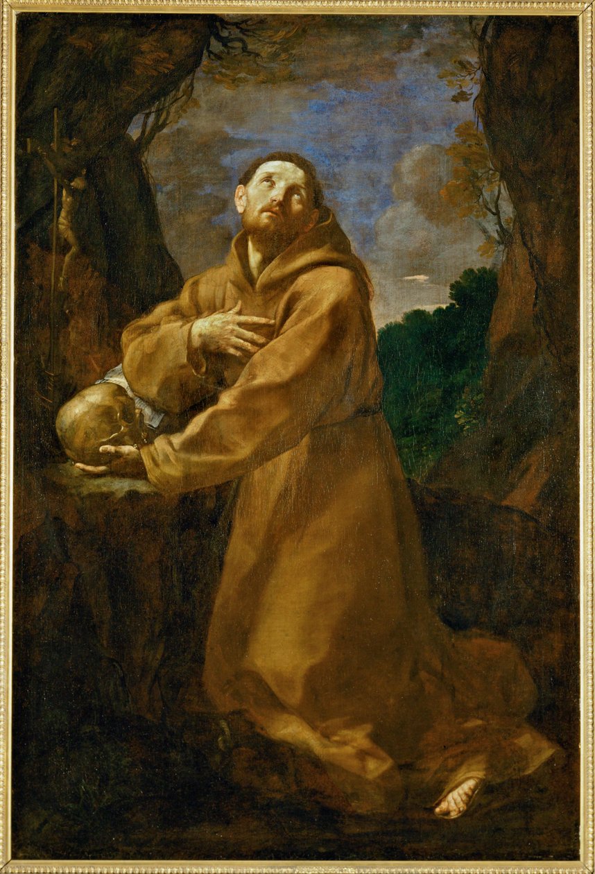 San Francesco Assisi in meditazione ... da Guido (follower of) Reni