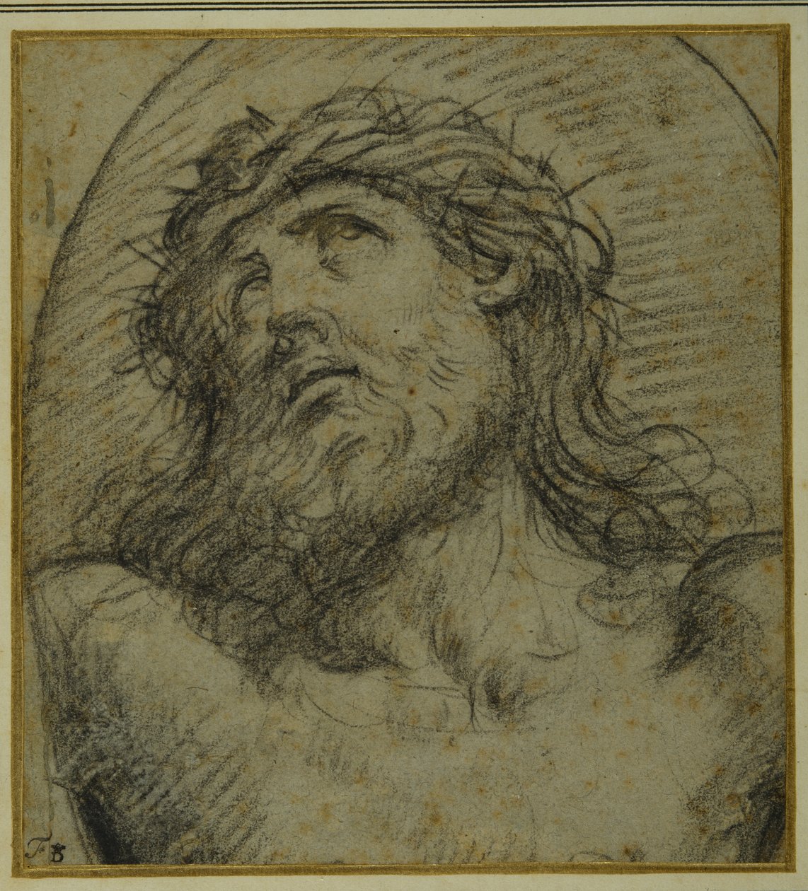 Testa e spalle del Cristo vivente crocifisso da Guido Reni