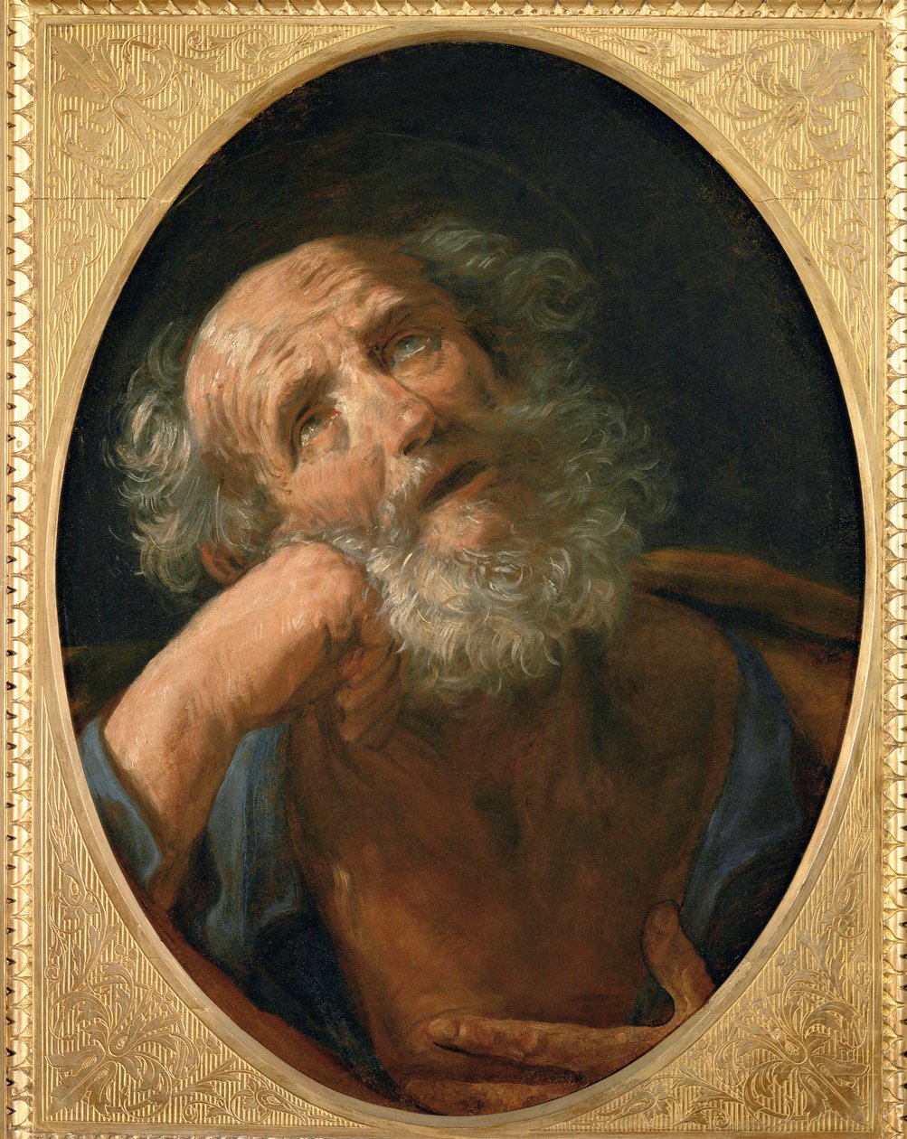 San Pietro penitente - Der reuige Petrus ... (dipinto su tela) da Guido Reni