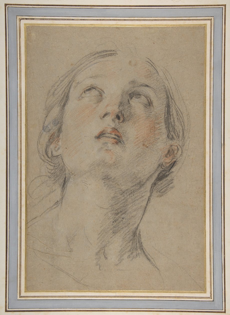 Il volto di una donna che guarda in alto (Giuditta) da Guido Reni