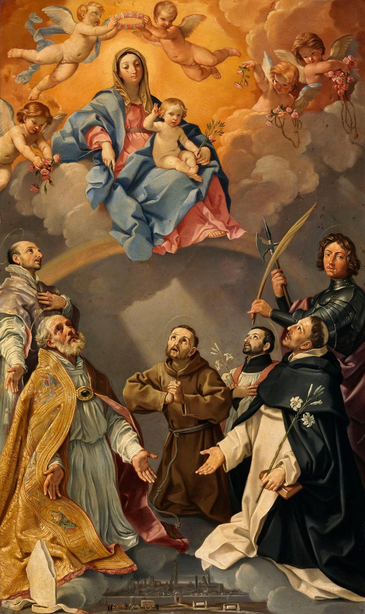 La Vergine col Bambino con i santi protettori della città di Bologna (santi Ignazio di Loyola, Petronio, Procolo, Francesco d