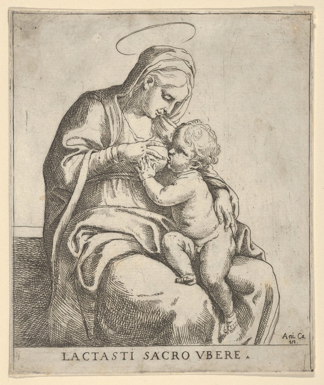 La Vergine che allatta il Bambino Gesù da Guido Reni