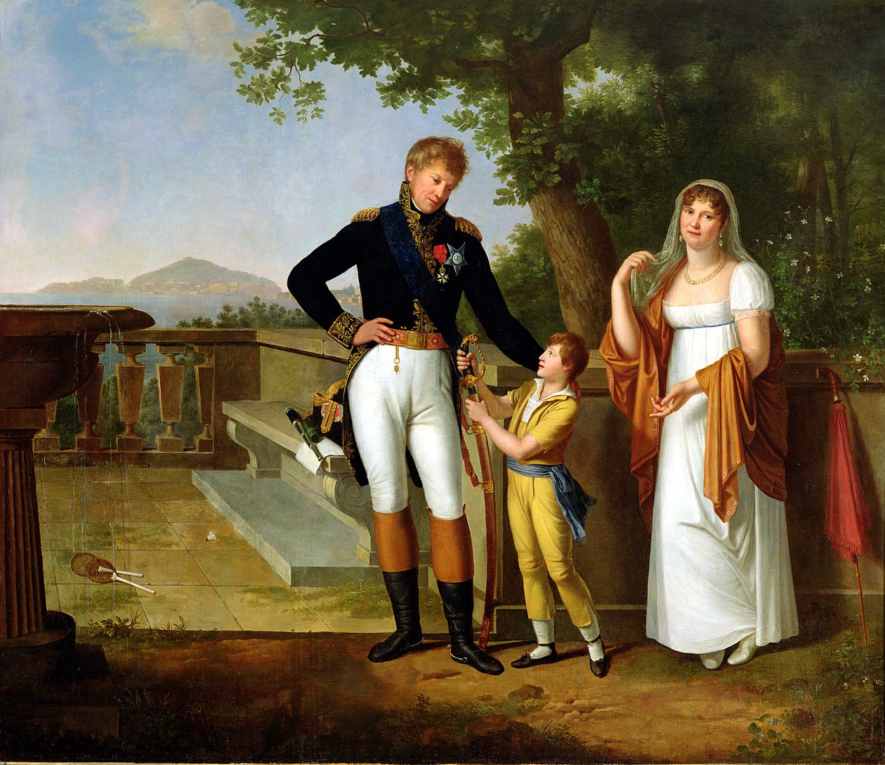 Generale Rossetti (1776-1840) Comandante di Napoli e la sua Famiglia, c.1813 da Guillaume Descamps