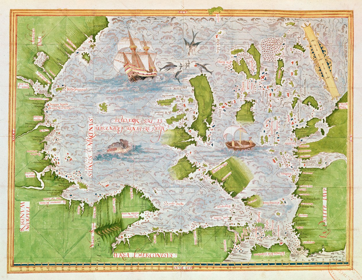 Fol.30v Mappa del Mare di Maluku, da 