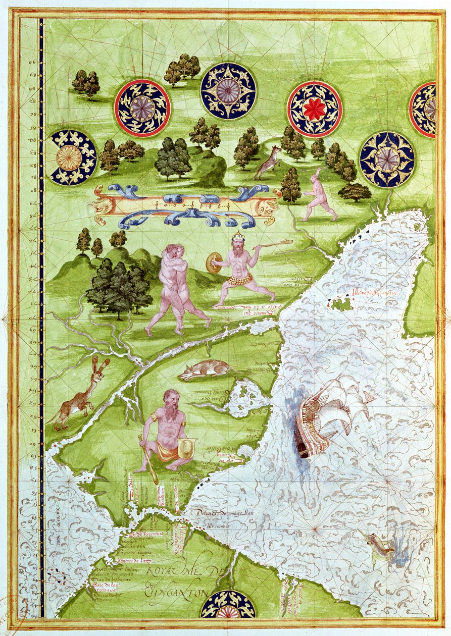 Fol.40v Mappa dello Stretto di Magellano, da 