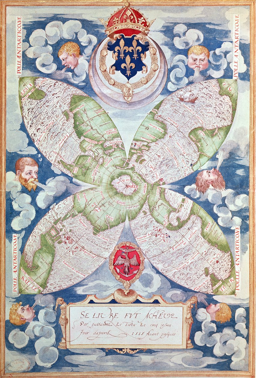 Fol.7v Mappa del Polo Nord, da 