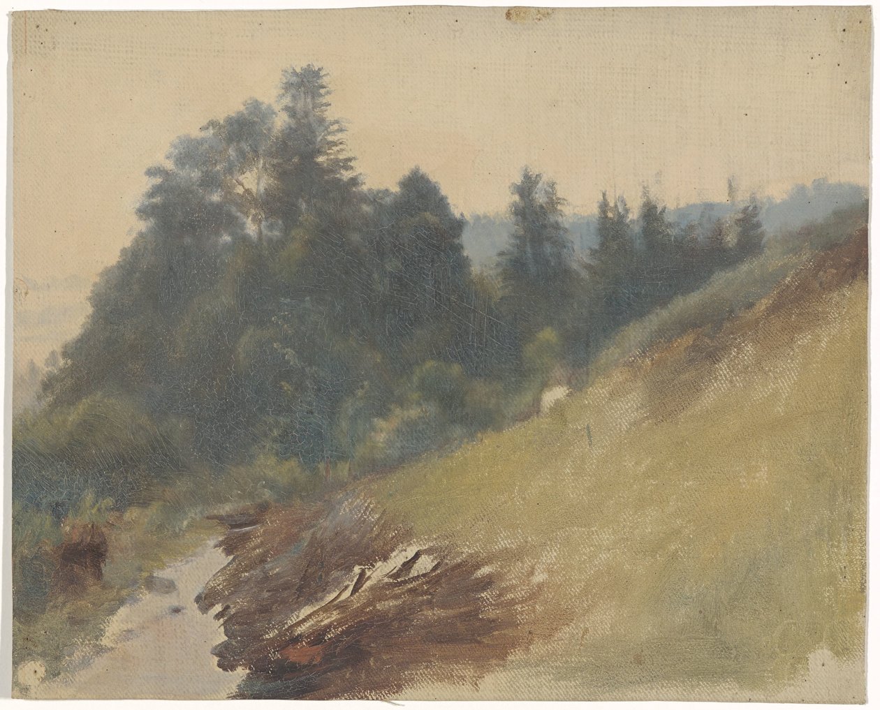 Pendio di montagna con pini da Guillaume Anne van der Brugghen