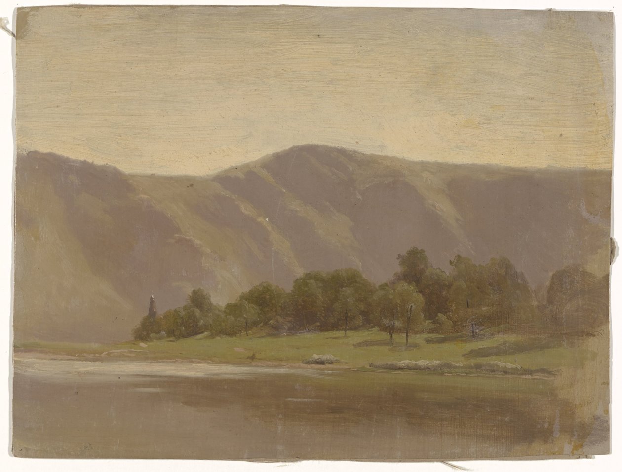 Fiume ai piedi di una montagna da Guillaume Anne van der Brugghen