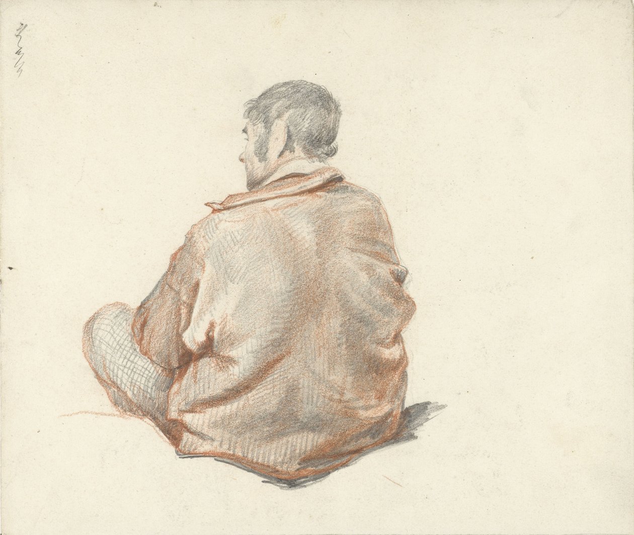 Uomo seduto, visto di spalle da Guillaume Anne van der Brugghen