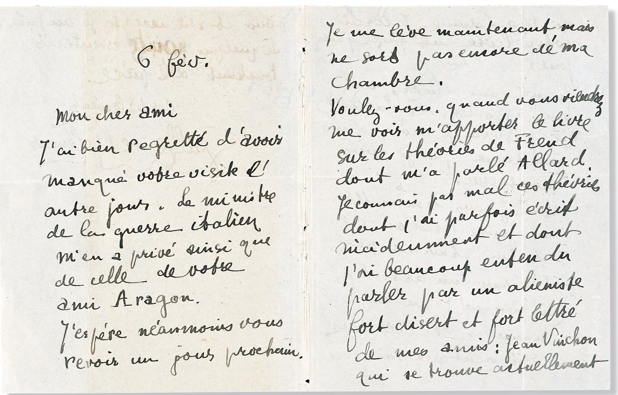Lettera a Andre Breton, 1918 da Guillaume Apollinaire