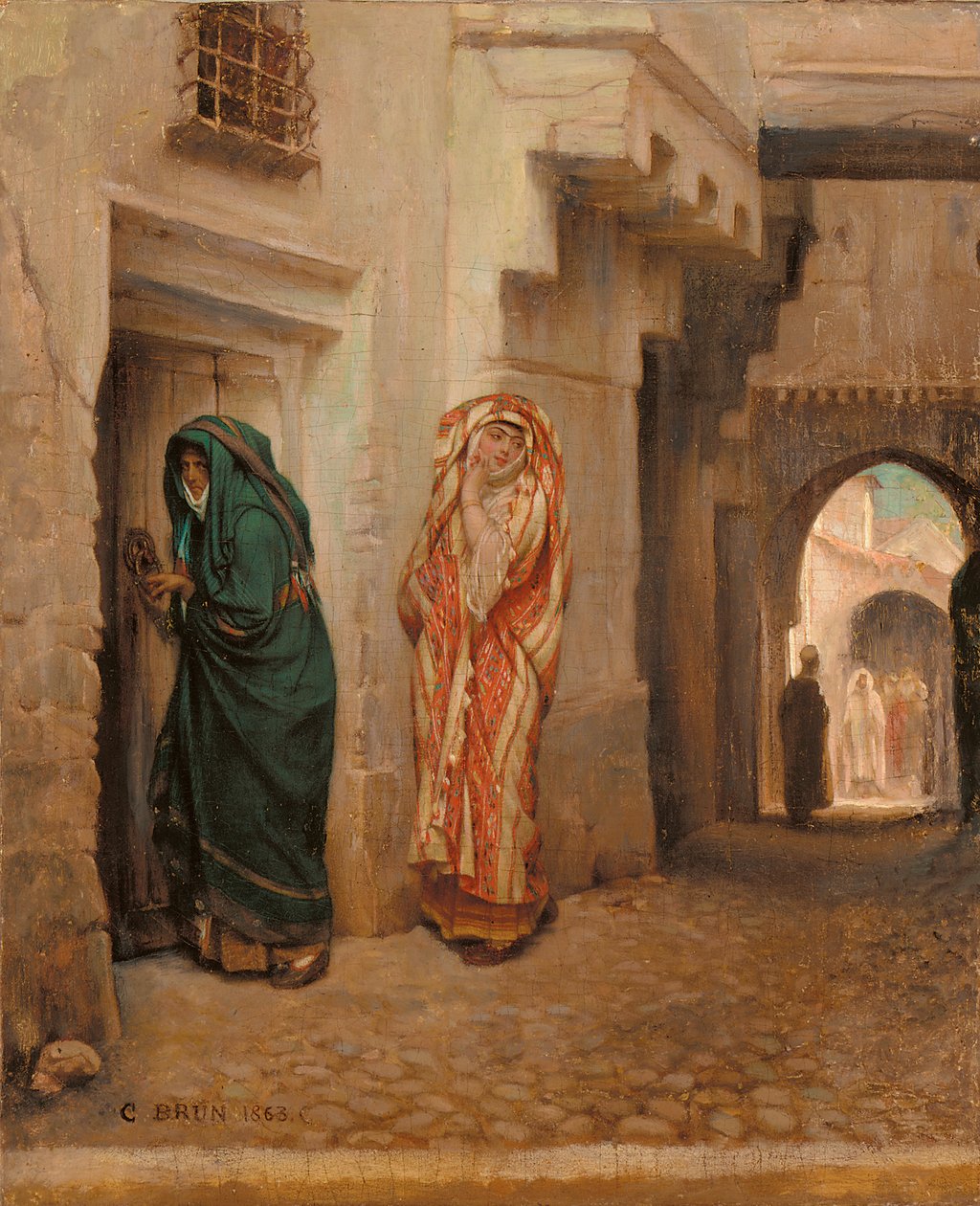 Un incontro segreto, 1863 da Guillaume Charles Brun