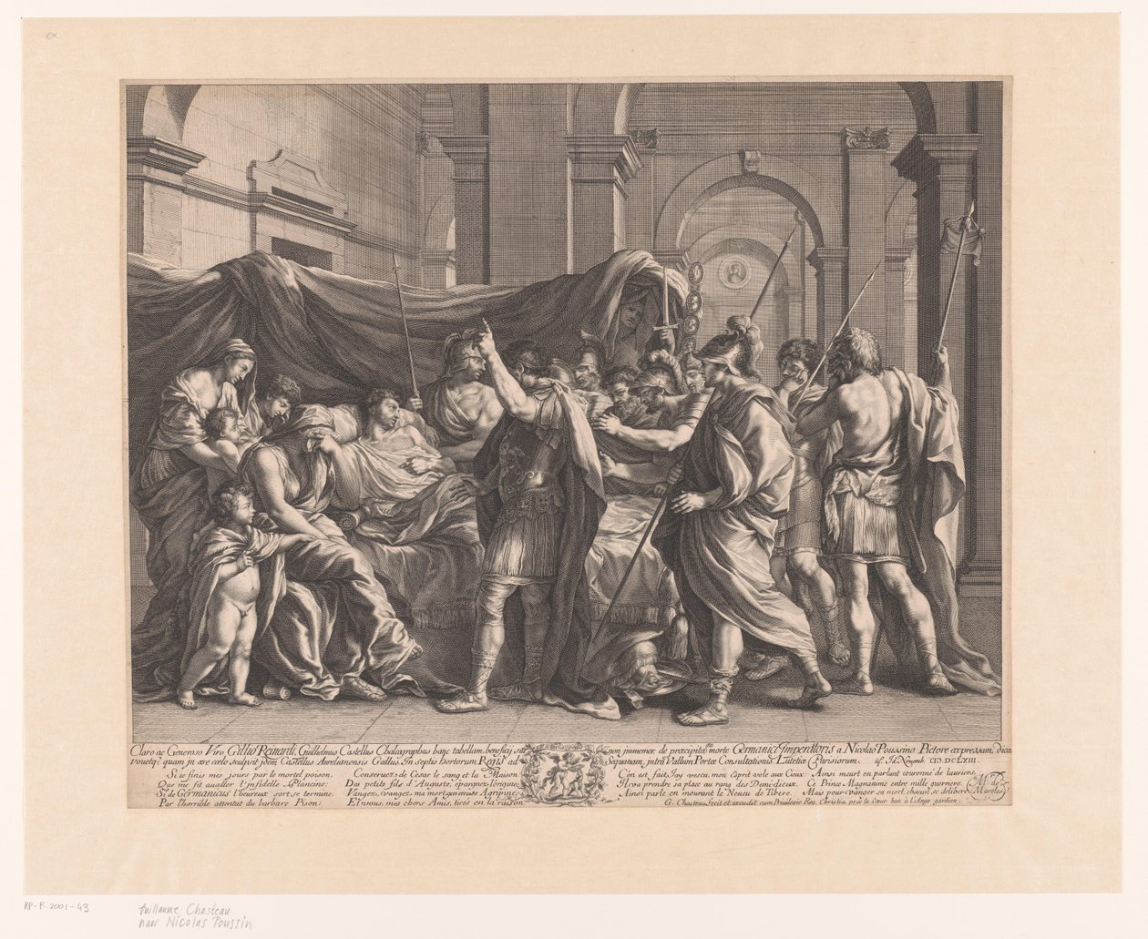 Germanico sul letto di morte da Guillaume Chasteau