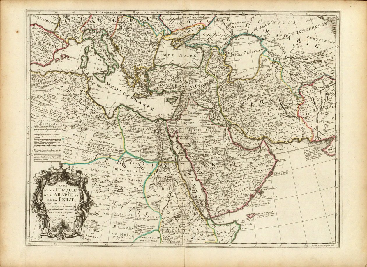 1701 Guillaume Delisle mappa dell