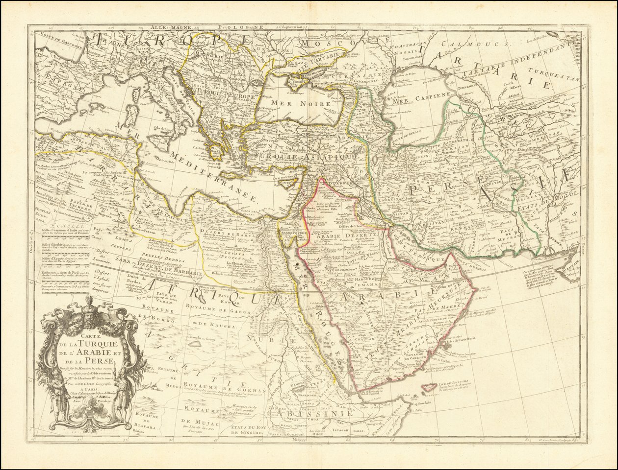 Carta geografica del 1701 - Carta della Turchia, dell
