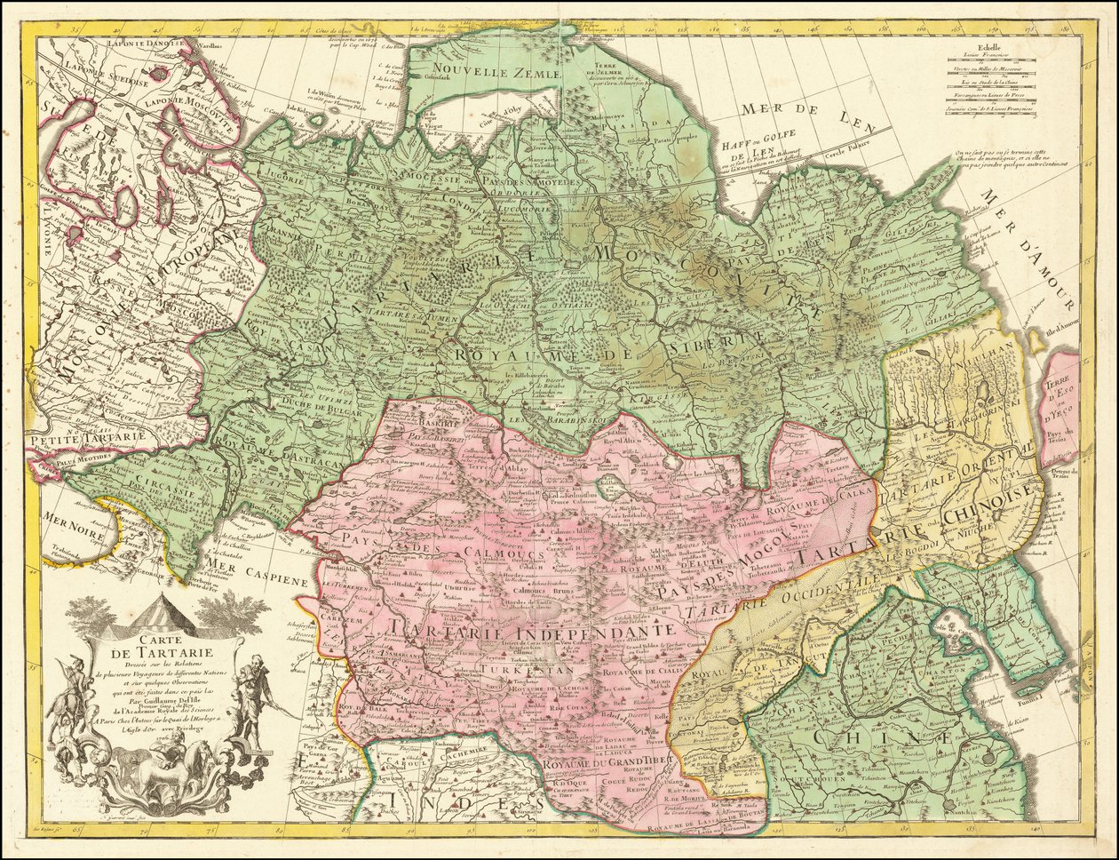 Mappa della Tartaria del 1706 di Guillaume de L