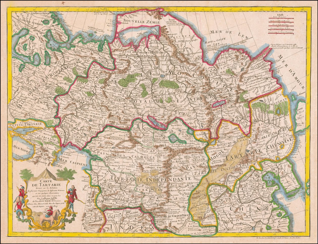 Carta del 1766 - Carta della Tartaria disegnata sulla base di relazioni da Guillaume Delisle