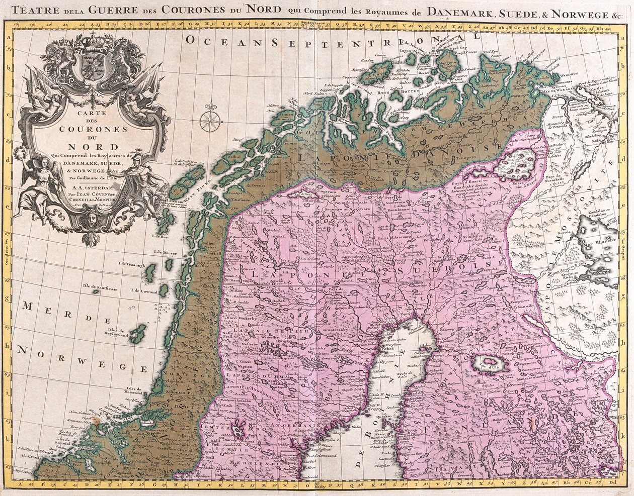 Norvegia settentrionale, Svezia, Finlandia da Guillaume Delisle