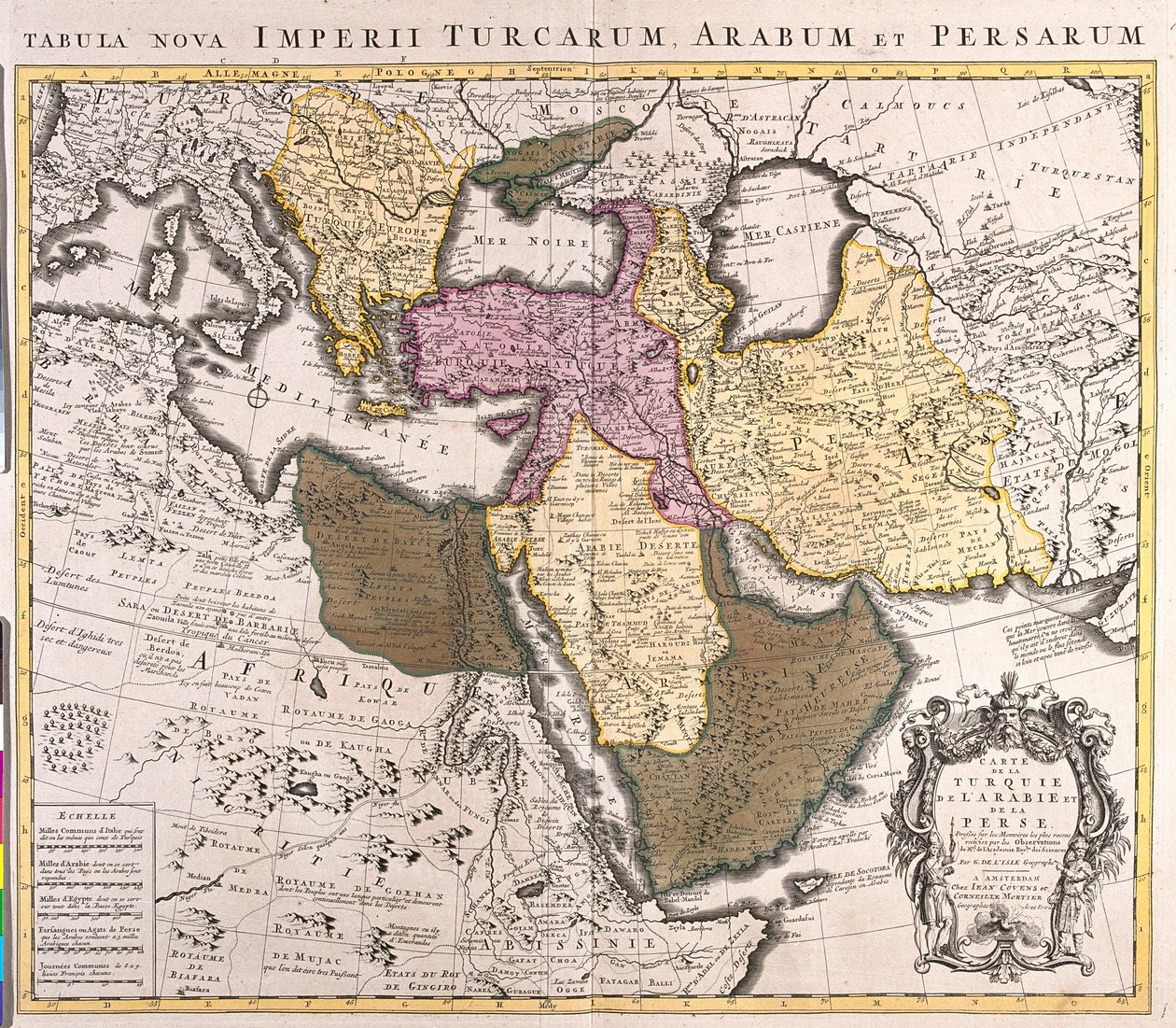 Slovacchia meridionale, Slovenia, Croazia, Ungheria, Romania, Moldavia, Ucraina meridionale, Bosnia-Erzegovina, Serbia e Montenegro, Bulgaria, Albania, Repubblica di Macedonia, Grecia, Turchia, Georgia, Armenia, Azerbaigian, Iran, Cipro, Siria, Iraq, Libia da Guillaume Delisle