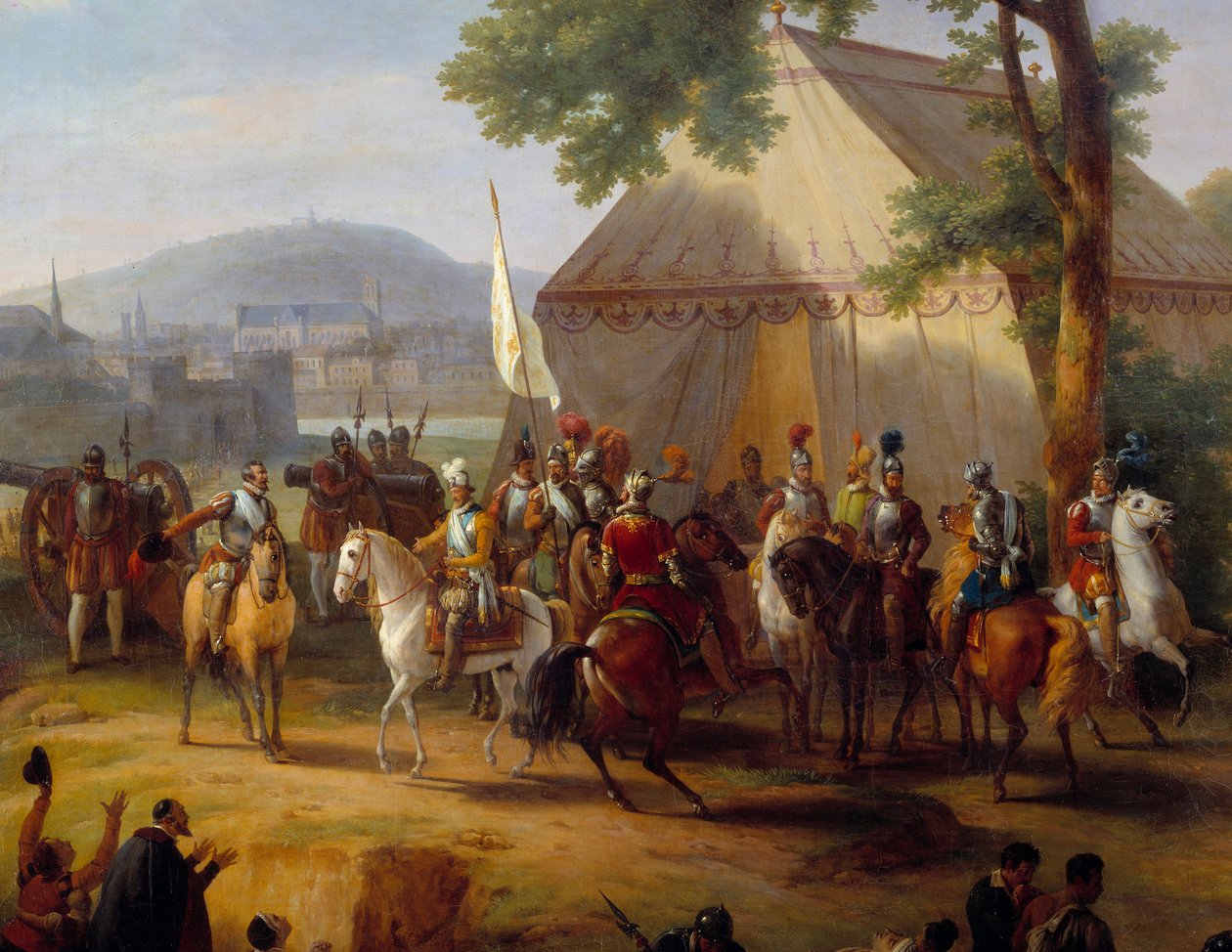 Re Enrico IV lascia la sua tenda (dettaglio) da Guillaume Frederic Ronmy