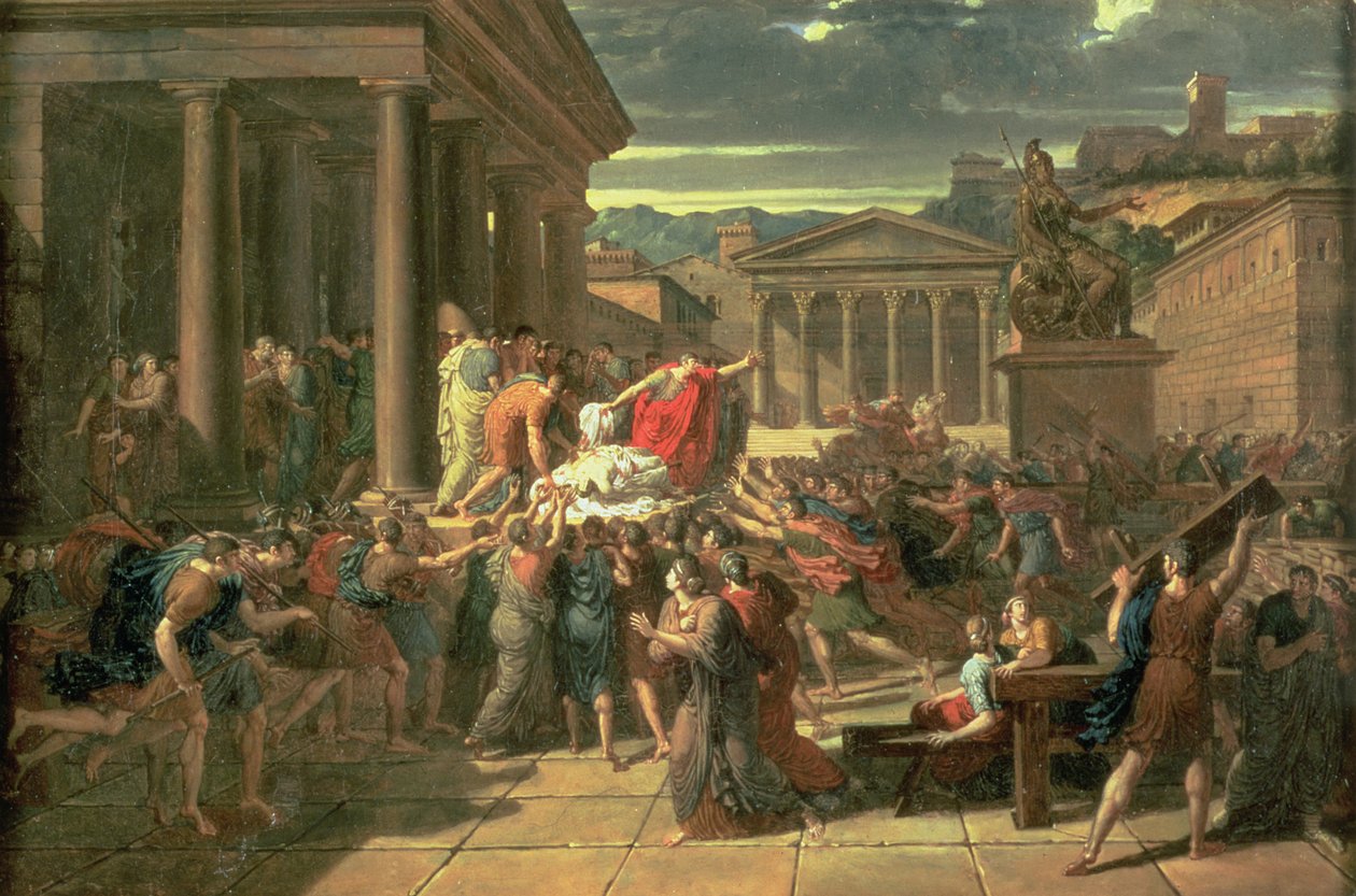 La morte di Cesare da Guillaume Guillon Lethière